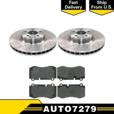 Rotores de freno delanteros y pastillas de freno metálicas para Mercedes-Benz CL550 2007 2008 Foto 1 de 4