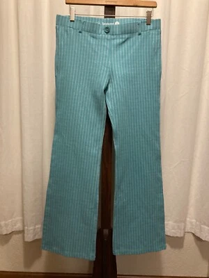 Betabrand L petite pants blue w/white pinstripes new w/o tags, bootcut, unworn - Image 1 of 4