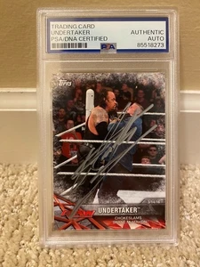 2017 Topps Raw WWE WWF Champion Undertaker signiertes Autogramm PSA Zertifikat Karte - Bild 1 von 2