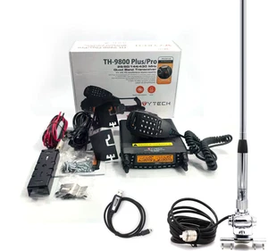 Radioaficionado móvil coche TYT TH-9800 50W 28/50/144/430MHz con cable USB y antena - Imagen 1 de 9