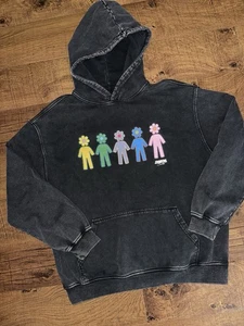 NEU! JOHNSON & MURPHY VERBLASSTER SCHWARZER FLOWERHEAD GARTEN HOODIE! KLEINE 75 $ - Bild 1 von 3