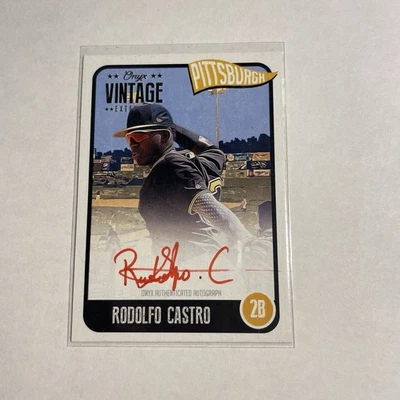 2020 Onyx Vintage Extended Red Ink Auto /25 Rodolfo Castro #EARC Auto - Image 1 of 2