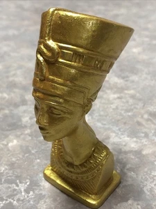 Königin Nofretete Büste Statue - Blattgold bemalt - 5" H - Bild 1 von 12