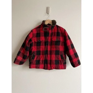 Gap Buffalo Check Plaid Fleece Lined Coat Size S(6-7) - Picture 1 of 6