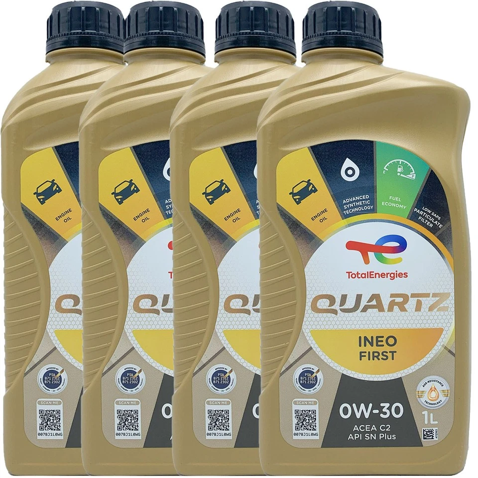 OLIO MOTORE AUTO TOTAL QUARTZ INEO FIRST 0W30 MOTORI DIESEL E BENZINA -4LT LITRI