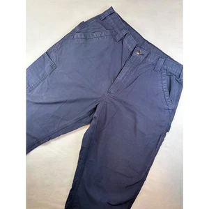 Carhartt Herren Arbeitshose dunkelblau Baumwolle Loose Fit Größe 36x32 Cargo - Bild 1 von 9