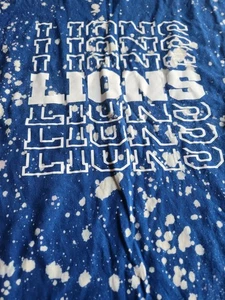Detroit Lions Shirt Mens Medium One Pride Graphic Fruit Of Loom Blue Cotton #1 - Picture 1 of 6