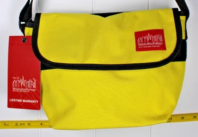 Manhattan Portage 邮差包 钩环 关闭拉链 口袋 黄色 — 第 1/4 张图片