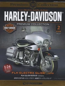 [BOOK+MODEL] Harley Davidson Premium Collection 2 FLH Electra Glide 1970 1/24 - Picture 1 of 3