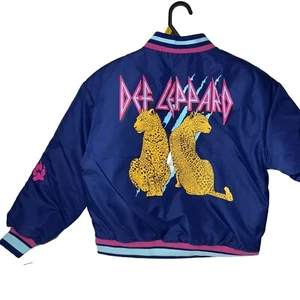 Def Leppard Girl's Graphic Bomber Jacket, Size 10/12 New with tags - Picture 1 of 6