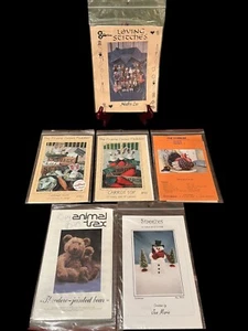 6 Puppen Stofftier Plüsch ungeschnittene Muster Bär Hase Truthahn Arche Noah Schneemann - Bild 1 von 7