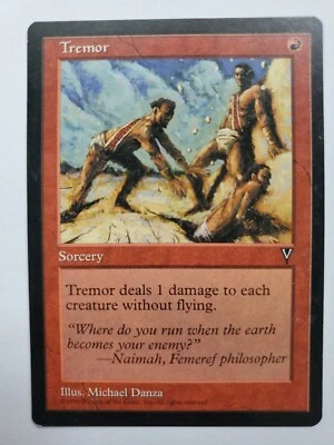 MTG Magic The Gathering Card Tremor Sorcery Red V Visions 1996 Michael Danza  - Image 1 of 2