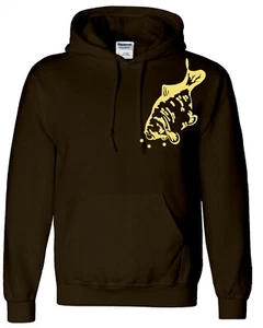 CARP FISHING CLOTHING, HOODY, MIRROR CARP! ( BROWN.) SIZE'S SMALL TO 3XL - Picture 1 of 3
