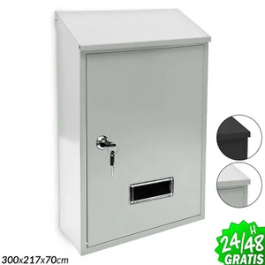 BUZON EXTERIOR EXTERNO DE METAL CERRADURA CORREO POSTAL PAQUETERIA PARED MONTAR - Imagen 1 de 10
