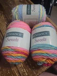 Sundance Sweets Cake yarn, 2 Gumdrops,and 1 Jellybean  lot of 3 (164 yds ea) - Picture 1 of 4