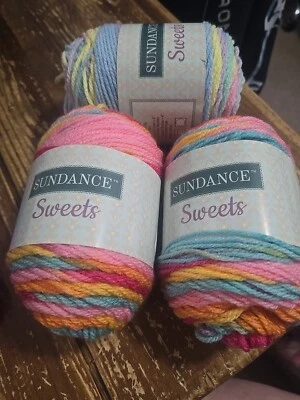 Sundance Sweets Cake yarn, 2 Gumdrops,and 1 Jellybean  lot of 3 (164 yds ea) - Image 1 of 4