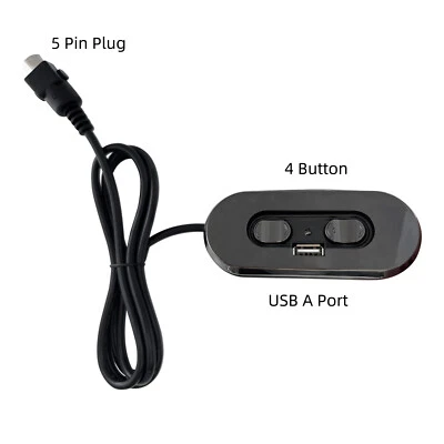 DEQUN Power Recliner 4 Button 5 Pin Switch Lift Chair Hand Control With USB KDH115-017