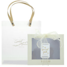 Paper Gift Box and Bag Set with Window - Wedding Bridesmaid Flower Container-