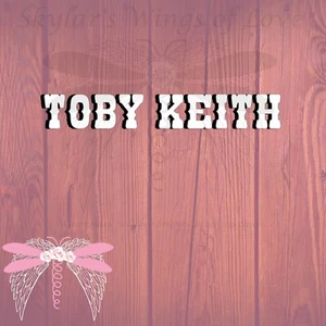 Toby Keith Memorial Decal - Shadow Name - Picture 1 of 2