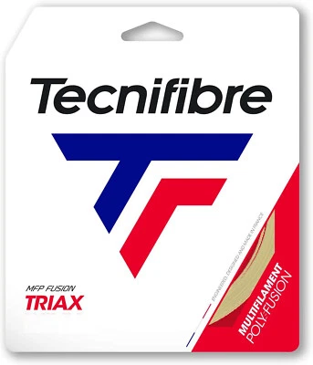 Tecnifibre TRIAX Tennisschlägerschnur - 1,28 mm/17 - 12 m Set - natürlich