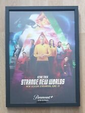 Star Trek strange new worlds SEASON 2 A3 Print in a new black wooden frame 