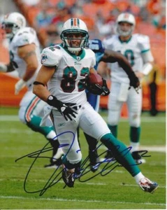 Miami Dolphins Brian Hartline Signed Photo 8x10 COA - Picture 1 of 1