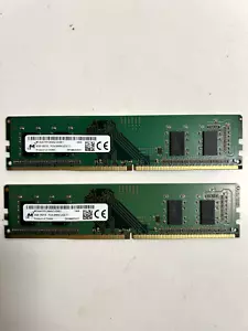 LOT 2 Micron 4GB 1Rx16 PC4-2666V MTA4ATF51264AZ-2G6E1 Desktop Memory DDR4 RAM 8 - Picture 1 of 6
