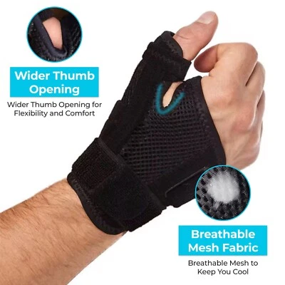 UK PRO CARE Thumb Splint Support Brace-Spica Carpal Tunnel Arthritis Tendonitis Pain Relief