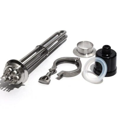 Elemento calefactor de inmersión SUS304 2 pulgadas triple abrazadera OD63 220V/380V aceite de agua 3-12KW Foto 1 de 4