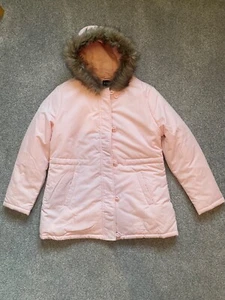 Ladies parka style jacket uk size 14 light pink - Picture 1 of 3