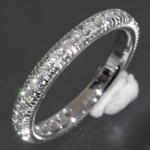 GUCCI Diamond Ring US4.75 K18WG Eternity 2.7mm Newly Polished 2.9g 6092A - Picture 1 of 7