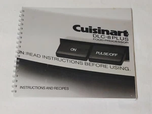 1984 Vintage Cuisinart DLC-8 Plus Küchenmaschine Bedienungsanleitung  - Bild 1 von 3