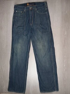 Nautica Jeans Co. Denim Mens Size 33x34 (32x33) Loose Fit Straight Leg Blue - Picture 1 of 14