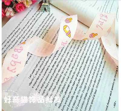 Corbata de cinta artesanal de ducha infantil rosa envoltura de regalo It's a baby Girl de 1 metro  Foto 1 de 2