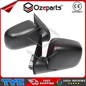 TYC Pair LH+RH Electric Door Mirror Black For Holden Rodeo RA 2003-2008 - Picture 1 of 6
