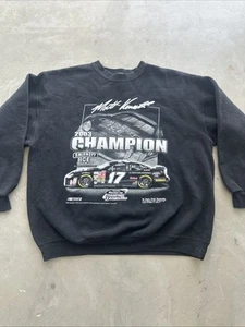 Vintage 2003 NASCAR Champion Crewneck Matt Kenseth Size XL Black Sweatshirt - Picture 1 of 7