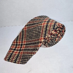 VINTAGE The Bert Pulitzer Company NEW Black Tan Orange Neck Tie 100% Wool - Picture 1 of 5