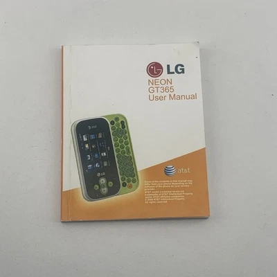 Руководство пользователя LG Neon GT365 - Изображение 1 из 4