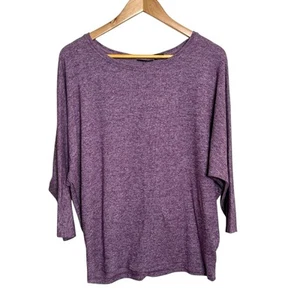 Camisa Tahari Talla XL Púrpura Manga Dolman Cuello Redondo - Imagen 1 de 8