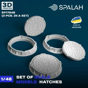 1:48 Models Hatches (3 pcs) Scale Model Kit for Diorama Spalah SP17548 - Picture 1 of 1
