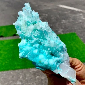205G Natural blue texture stone crystal,Heteropolar of Chinese blue aragonite - Picture 1 of 24