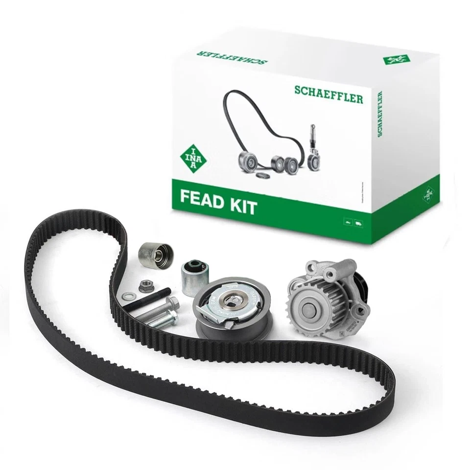 Kit tensor correa distribución bomba de agua INA para VW GTI Passat AUDI A4 2.0 FSI BPY Foto 1 de 4