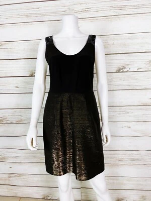 Broadway & Broome Womens Dress Size 10 Black & Golden Sequin Sleeveless - Image 1 of 4