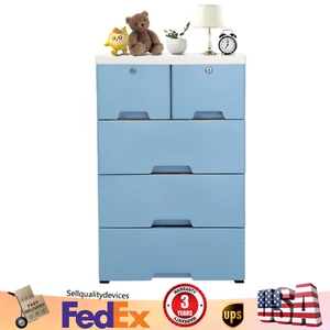 5-Tier Dresser Drawers Storage Chest Organizer Closet Cabinet Bedroom Furniture - Picture 1 of 19