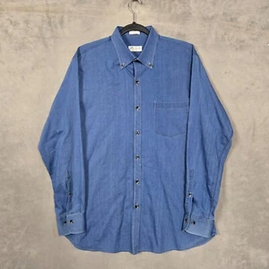 Camisa Peter Millar Hombre Azul Medio Ligera Cambray Botón Cuello L/S - Imagen 1 de 9