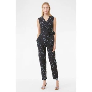 Mono Jacquard REBECCA TAYLOR Sastre Leandra Seda Floral Corbata Cintura Talla 8 - Imagen 1 de 15