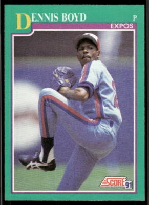 1991 Score #202 Dennis Boyd - Image 1 of 2