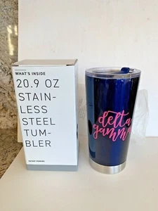 DELTA GAMMA Frost Tumbler 20 oz Double Wall Stainless Steel Thermal DG Sorority - Picture 1 of 9