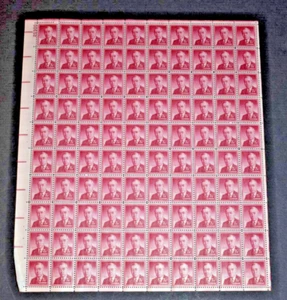 1956 US Stamps Scott # 1040 7 Cent - Wilson - Full Sheet - MNH - Picture 1 of 7