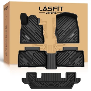 All Weather Floor Mats for Ford Explorer 2020 2021 1st & 2nd & 3rd Black Liners - Picture 1 of 11